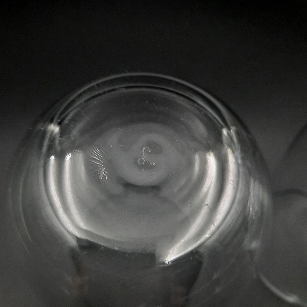 Set of 2 Clear‎ Stemless Wine Glass Tumblers 4.5